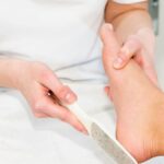 wegwerphanddoek voor pedicure of manicure