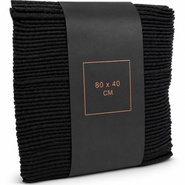 Gelaat, baard of pedicure handdoek zwart (40x80) - 50 stuks à € 0,426 / stuk